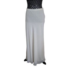 Long Sheer White Vacation Skirt Maxi